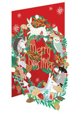 Roger la Borde Lasercut Christmas Card - Animal Wreath